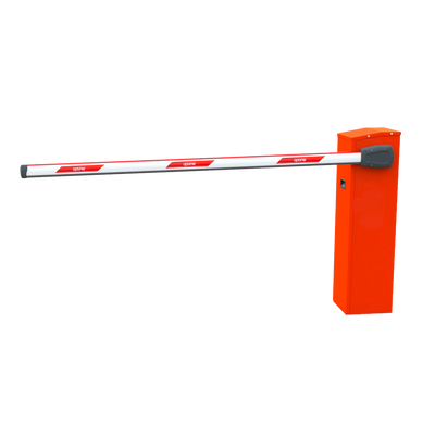 Barrera de aparcamiento - Brazo recto de 4 m - Apertura a la derecha - Intermitentes LED | Borde de seguridad de goma - Modo de emergencia - Posibilidad de batería de respaldo