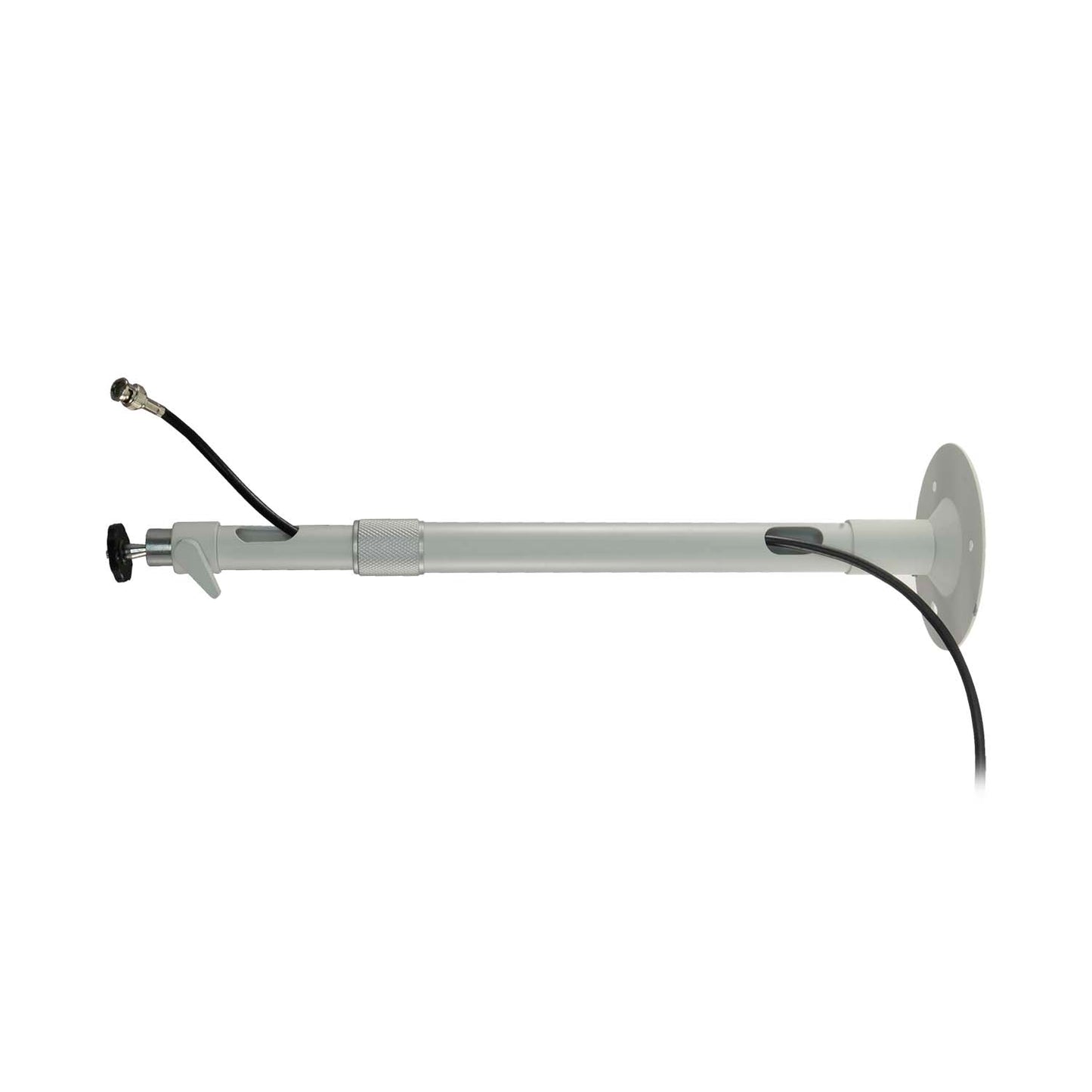 Soporte para cámara - Extensible 39,5~59,5 cm - Bola de rotación 360º - Ojales para sección de cable - Resistencia de carga 10 Kg - Diámetro base 12 cm