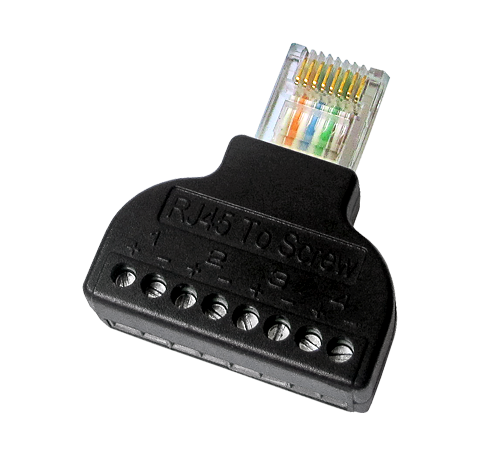 RJ45 to Terminal Adapter - Male RJ45 connector - 8 terminals
