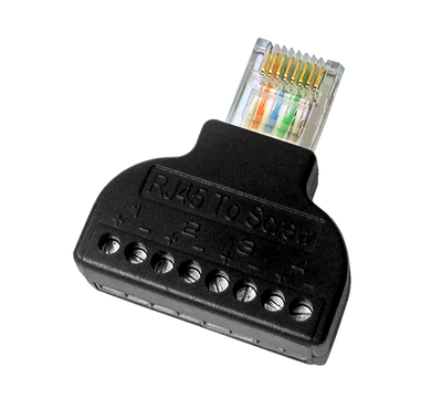 RJ45 to Terminal Adapter - Male RJ45 connector - 8 terminals