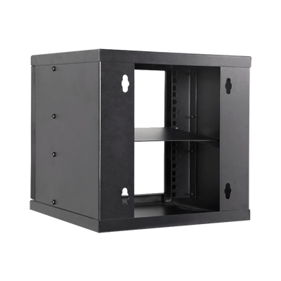 Wall mounted rack cabinet - Up to 6U 10" rack - Up to 15 Kg load - With cable ducts - Tray included - Depth 300 mm