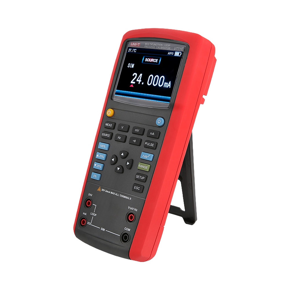 Strumento di calibrazione del processo di retroazione/loop - Display LCD fino a 20000 conteggi - Misura e genera tensioni di retroazione - Misura e genera correnti di retroazione - Comunicazione USB disponibile - Spegnimento automatico