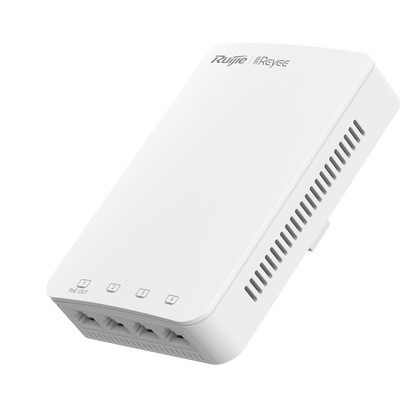 Reyee - Wi-Fi 5 Omnidirectional AP - 2.4 and 5 GHz frequencies - Transmission speeds up to 1267 Mbps - Integrated 4-port Gigabit switch - Installation in mechanism boxes