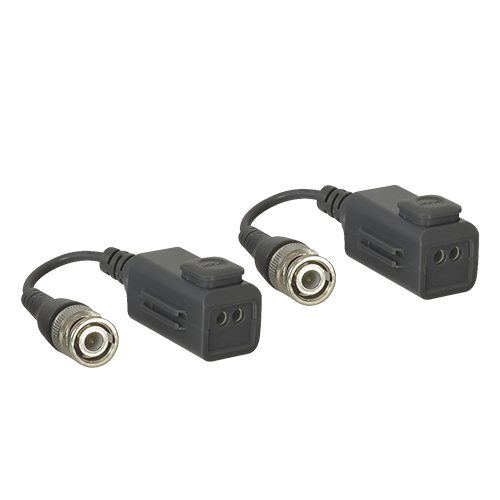 SAFIRE Passive Twisted Pair Transmitter with Splicing Button - Optimized for HDTVI, HDCVI, AHD and CVBS - 1 Video Channel - Passive, 2 Pin Connector - Distance: 150 ~ 500m - 2 Units
