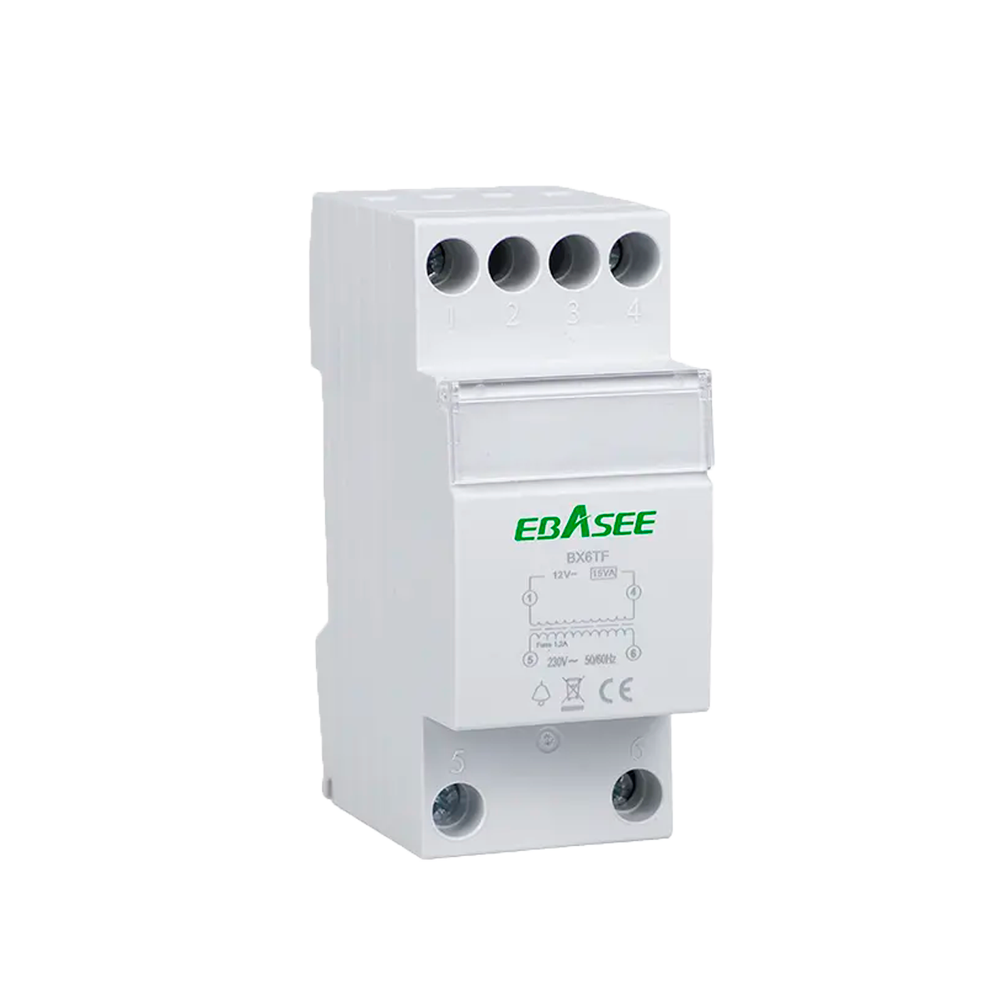 Trasformatore AC/AC - Ingresso AC 230 V - Uscita AC 8 / 12 / 24 V - Potenza 15 VA - Su guida DIN - Progettato per video campanello - Innowatt