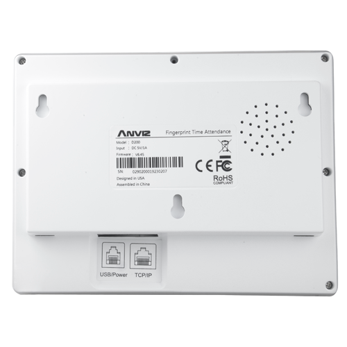 ANVIZ Attendance Control Terminal - Fingerprints and keyboard - 2000 records / 50000 registers - USB and TCP/IP communication - 8 Attendance Control Modes - Free CrossChex Software