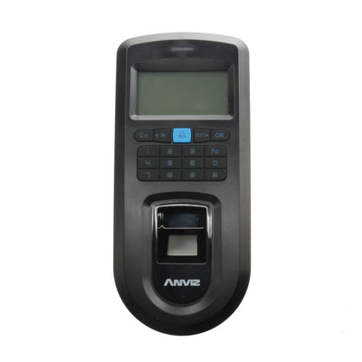 ANVIZ standalone biometric reader - Fingerprints, MF and keyboard - 2000 registrations / 50000 registers - TCP/IP, RS485, miniUSB, Wiegand 26 - Integrated controller | Anti-passback - Control groups and times