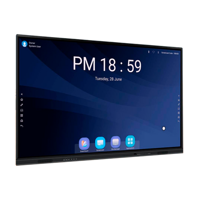 Monitor interattivo 75" con risoluzione 4K
 - Webcam USB con risoluzione 4K
 - Supporto motorizzato con ruote