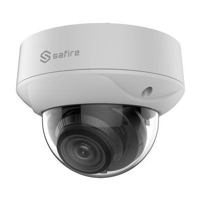 Dome Camera 4N1 Safire PRO Range - 5 Mpx Progressive Scan CMOS Ultra Low Light - 2.7~13.5 mm Autofocus Motorized Lens - WDR (130 dB) | 3D DNR - Smart IR Matrix LEDs Range 60 m - Waterproof IP67 | Vandal resistant IK10