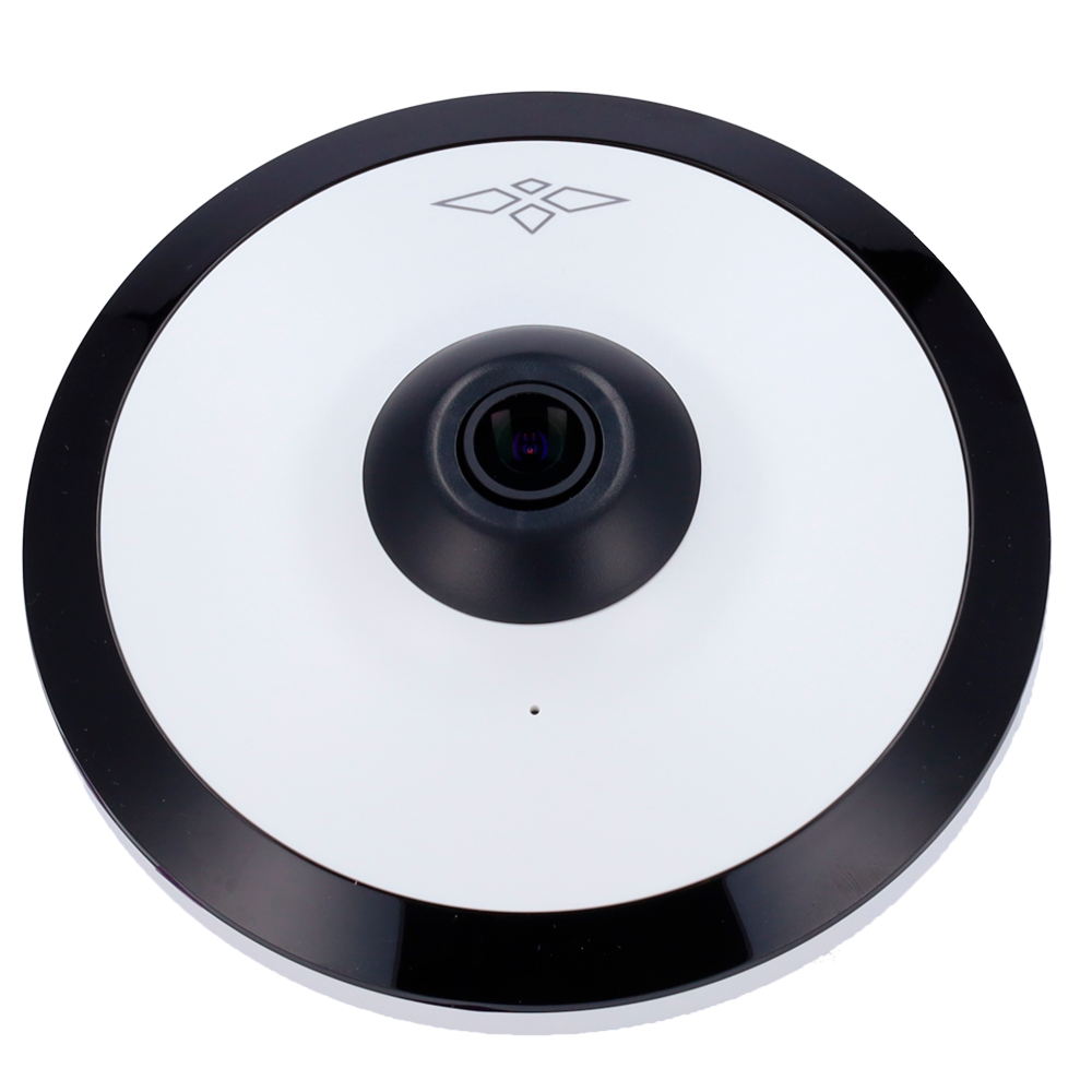 Cámara ojo de pez Serie Ultra de 5 Mpx - CMOS de escaneo progresivo de 1/2,7” - Lente de 1,4 mm / LED Capacidad 10 m - Compresión H.265; H.264; H.264H; H.264B - WDR 120dB | Micrófono integrado - Funciones inteligentes