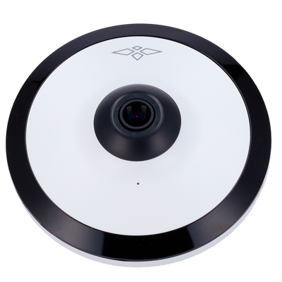 Ultra Series 5 Mpx Fisheye Camera - 1/2.7” Progressive Scan CMOS - 1.4 mm Lens / LEDs Capacity 10 m - H.265 Compression; H.264; H.264H; H.264B - WDR 120 dB | Integrated microphone - Smart functions