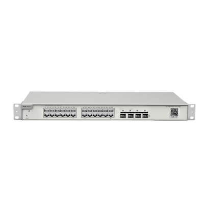 Reyee Switch Cloud Layer 2+ - 24 puertos Gigabit RJ45 - 4 puertos SFP+ 10 Gbps - LAG estático/DHCP Snooping/IGMP Snooping/Port Mirroring - VLAN/Aislamiento de puertos/STP/RSTP/ACL/QoS - Montaje en rack