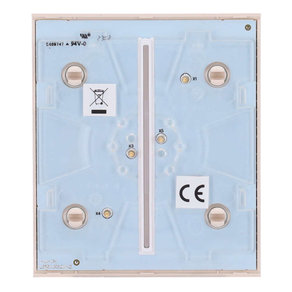 Ajax - LightSwitch CenterButton - Pannello tattile per doppio interruttore della luce  - Compatibile con AJ-LIGHTCORE-2G - Retroilluminazione a LED - Pannello tattile centrale senza contatto - Colore avorio - Innowatt