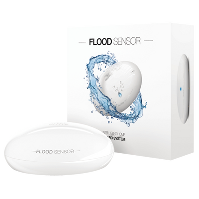 Flood detector - Wireless / Bluetooth - Compatible with Apple HomeKit - Internal antenna - NC contact for Alarm system - DC12V or 1 CR123A 3.0 V battery