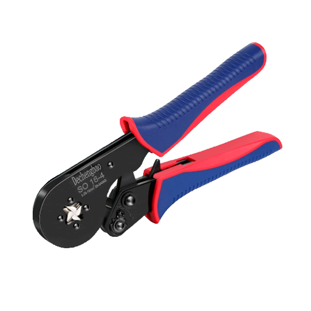 Herramienta engarzadora para puntas - Modelo profesional de alta calidad - Conectores: CON-E0508-FERRULE, E1008 y E6012 - Rango 0,08 a 16 mm² / 28-5AWG - Ajuste automático al tamaño del conector - Fácil y rápido de usar