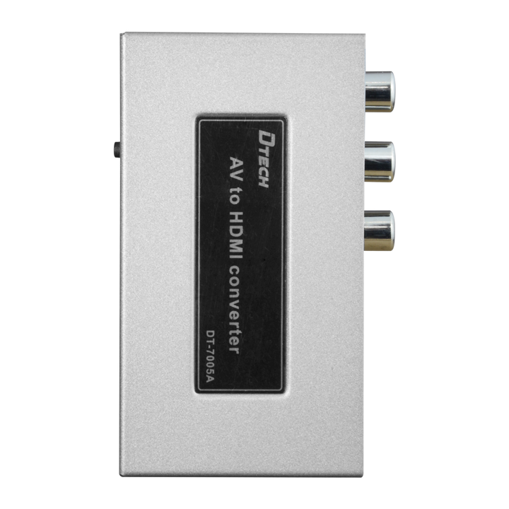 Convertitore AV a HDMI - 1 entrata AV - 1 uscita HDMI - Risoluzione uscita 1080p - Risoluzione di entrata video PAL / NTSC - Entrada Audio Stereo