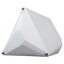 Supporto a parete o palo triangolare - Per esterni - Permette di inserire il cablaggio al suo interno - Colore bianco - Fabbricato in plastica