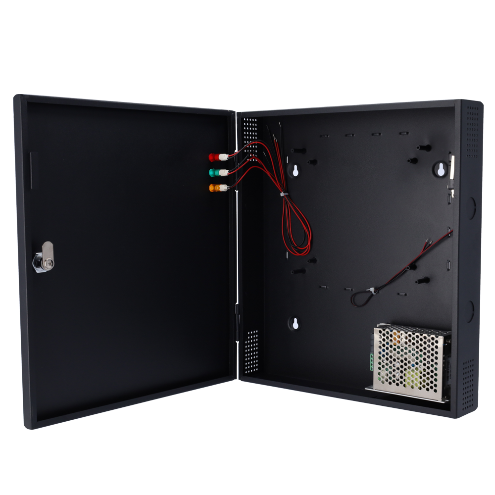 Caja de control - Compatible con controladores Serie ATLAS - Tamper de apertura - Bloqueo con llave - Fuente de alimentación | Espacio para la batería - Indicadores LED de estado