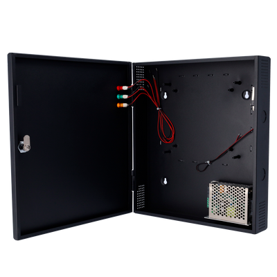 Caja de control - Compatible con controladores Serie ATLAS - Tamper de apertura - Bloqueo con llave - Fuente de alimentación | Espacio para la batería - Indicadores LED de estado