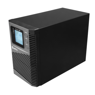 SAI online - Power 1000VA/900W - Input 200~240 Vac / Output 200~240 Vac - 2 protected SAI/UPS outputs - Recharge time 4~5 hours - 2 sealed lead-acid batteries (included)