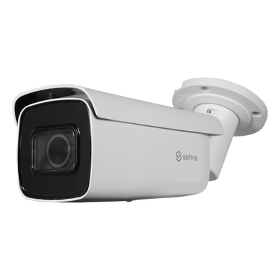 Telecamera Bullet IP 4 Megapixel - 1/3" Sensore Progressive Scan CMOS - Motion Detection 2.0 di persone e veicoli - Lente motorizzata 2.8~12 mm AF - Compressione H.265+ - Audio / Allarmi / PoE+