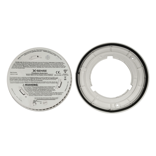 Rivelatore di fumo autonomo X-Sense - Durata della batteria 10 anni - Spia di allarme - Allarme acustico 85 dB a 3m - Pulsante Test - Certificato EN 14604:2005