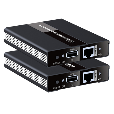 Estensore HDMI/USB, transmissione tramite cavo di rete - Trasmettitore e ricevitore - Distanza 60 m - Fino a 1080p - Alimentazione DC 5 V