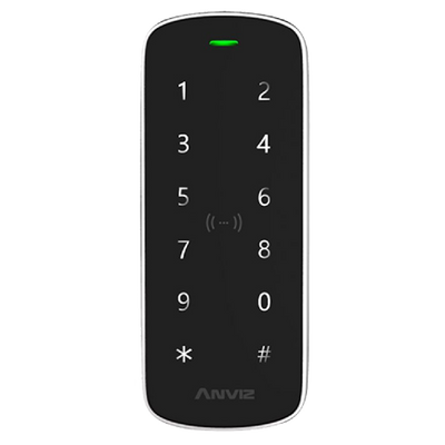 Lettore autonomo ANVIZ - Tastiera e RFID - 2000 registrazioni / 50000 registri - TCP/IP, RS485, miniUSB, Wiegand - Controller integrato - Adatto per antivalandici all'esterno