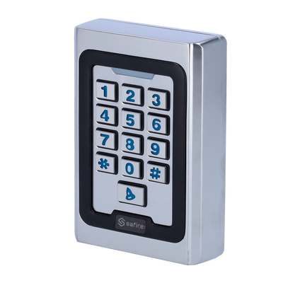 Standalone access control - Access via MF card and PIN - Relay, button and bell output - Wiegand 26 - Time control - Suitable for indoors