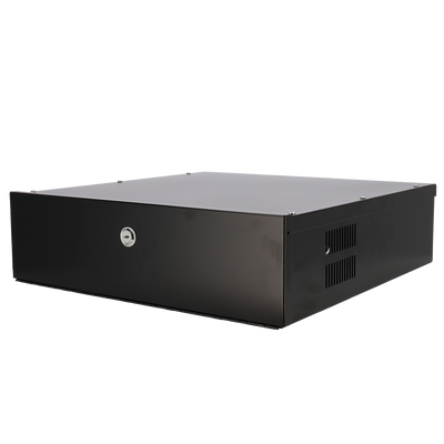 Custodia in metallo chiusa per DVR - Specifico per TVCC - Per i registratori fino a 2U rack - Serratura a leva - Ventola inclusa - Qualità e resistenza