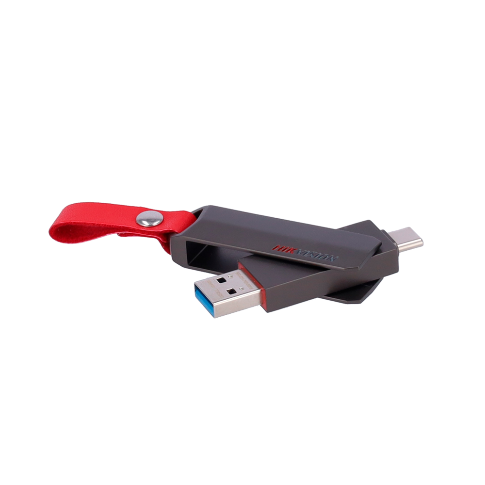 Pendrive USB Hikvision - Capacità 64 GB - Interfaccia USB Tipo C 3.2 - Velocità massima di lettura/scrittura 120/45 MB/s - Design robusto, resistente e durevole