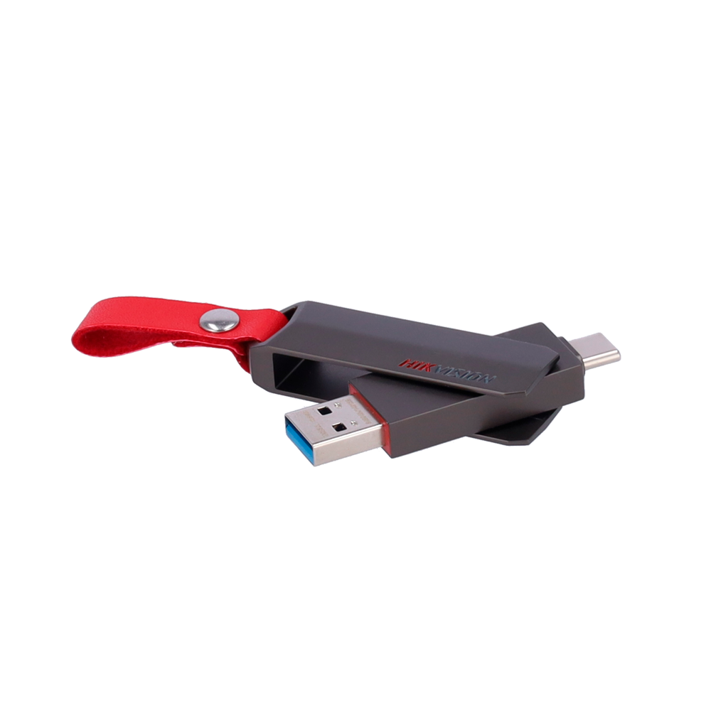 Pendrive USB Hikvision - Capacità 128 GB - Interfaccia USB Tipo C 3.2 - Velocità massima di lettura/scrittura 120/45 MB/s - Design robusto, resistente e durevole