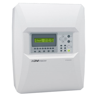 DMTECH control repeater - 2 siren output - 2 alarm and fault outputs and 2 configurable relay outputs - Allows up to 8 control panels connected - Module required DMT-M9000-485 - LCD screen and advanced programming menu