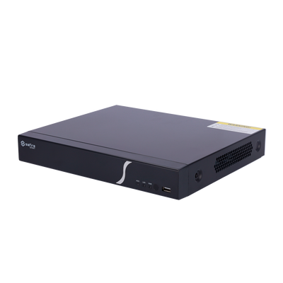 Safire Smart - Grabador de vídeo NVR para cámaras IP gama B1 - Vídeo de 16 CH / Compresión H.265+ - Resolución hasta 8Mpx / Ancho de banda 112Mbps - Salida HDMI 4K y VGA / 1HDD - Soporta eventos VCA de cámaras IP / Función POS