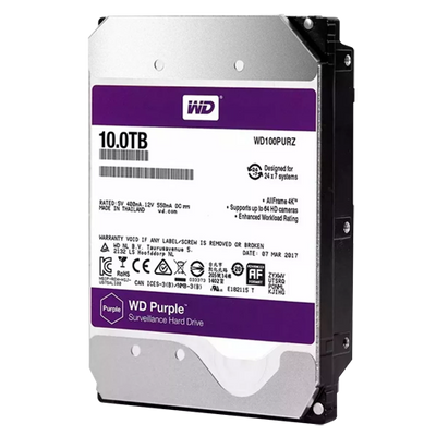 Hard Disk Western Digital - Capacità 10 TB - Interfaccia SATA 6 GB/s - Modello WD100PURX-78 - Speciale per Videoregistratori - Da solo o installato su DVR