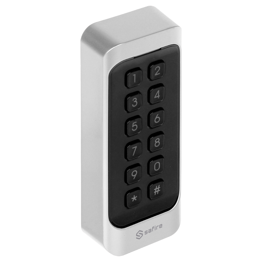 Lector de control de accesos de superficie Safire - Acceso mediante tarjeta MF y PIN - Indicador LED y acústico - Wiegand 26/34 | RS485 - Compatible con Safire - Apto para exterior IP65