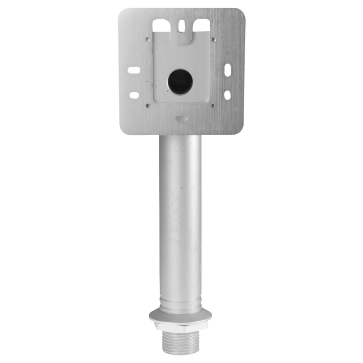 Supporto del tornello per controllo accessi - Piastra universale con fori di adattamento - Composto da due elementi - Compatibile con i dispositivi Safire - Misure: 214.5mm (Al) x 45mm (An) x 27mm (Fo) - Fabbricato in alluminio