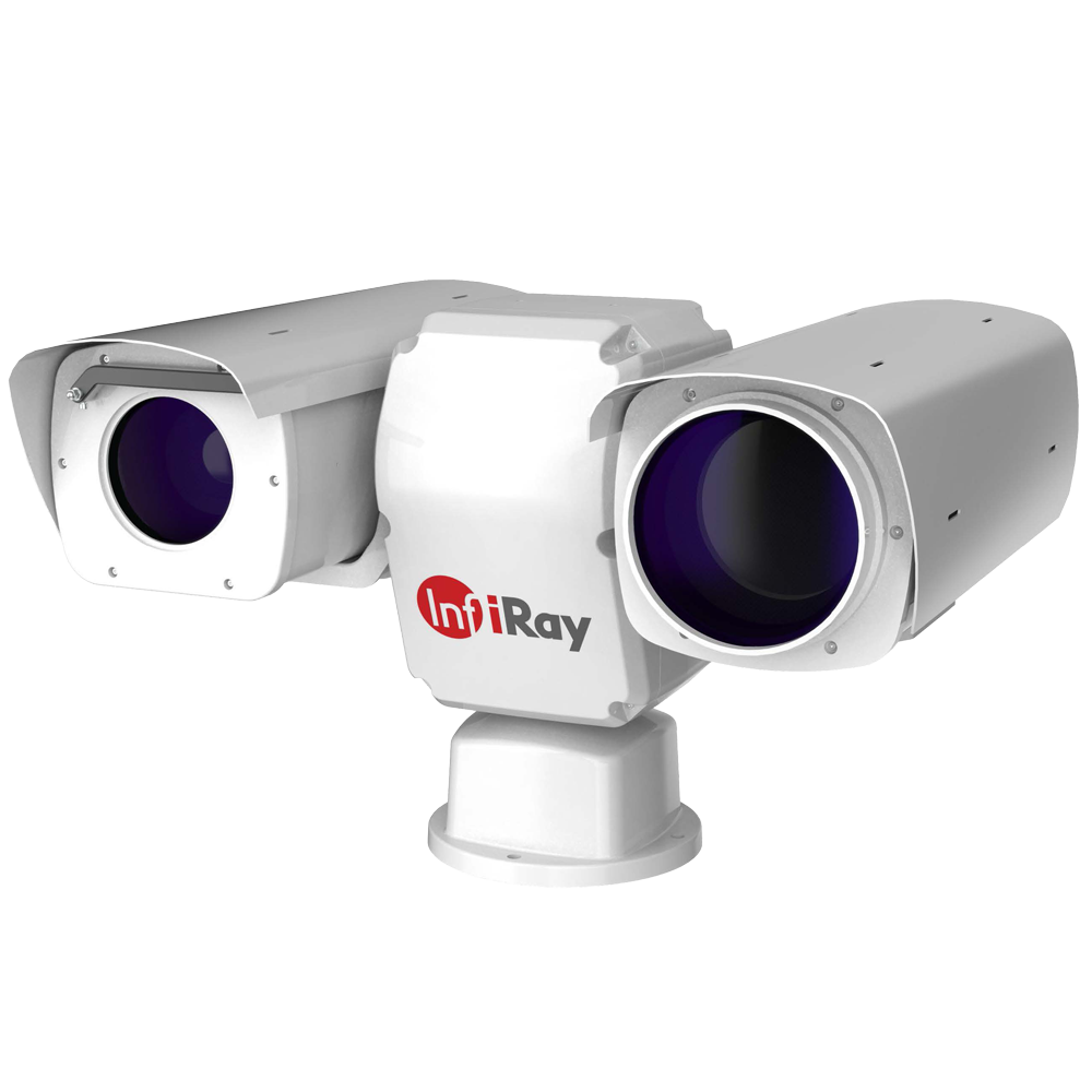 InfiRay cámara térmica PT6 series PTZ biespectro - Sensor térmico 1280x1024 VOx sin refrigerar 12μm - Sensibilidad térmica ≤40mK (@25°C,F#1.0,25Hz) - Sensor visible 1/1.8&quot; 4Mpx CMOS - Lente térmica 30~150mm (zoom 5X) - Lente visible 6~300mm (zoom 50X