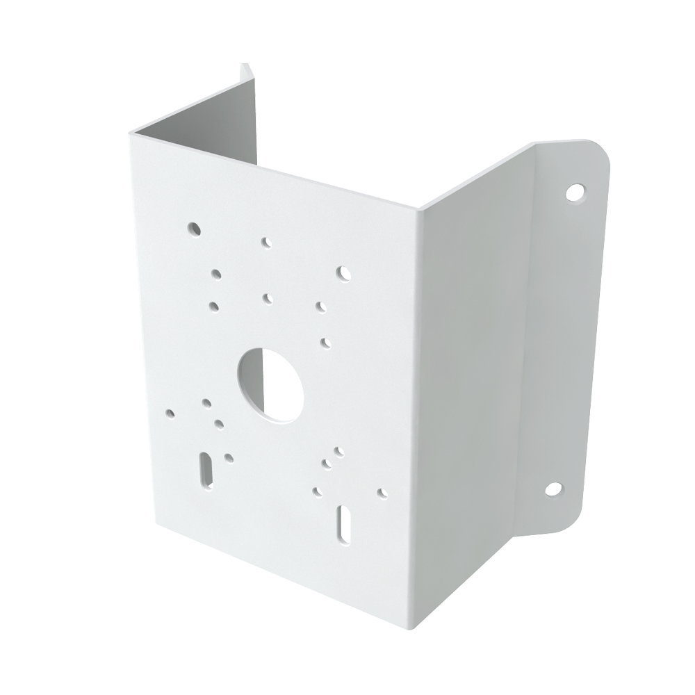 Safire Smart angle bracket - For bullet or dome cameras - In SPCC laminated steel - White color - Cable gland