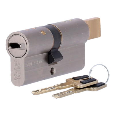 Cilindro a doppia frizione di alta sicurezza - Antibumping, antipicking, antiperforazione e antieffrazione - Adatto per YALE-LINUS-L2 - Sistema di 7 pistoncini e 2 sensori - Dimensioni 35 x 30 mm - Include 2 chiavi fisiche