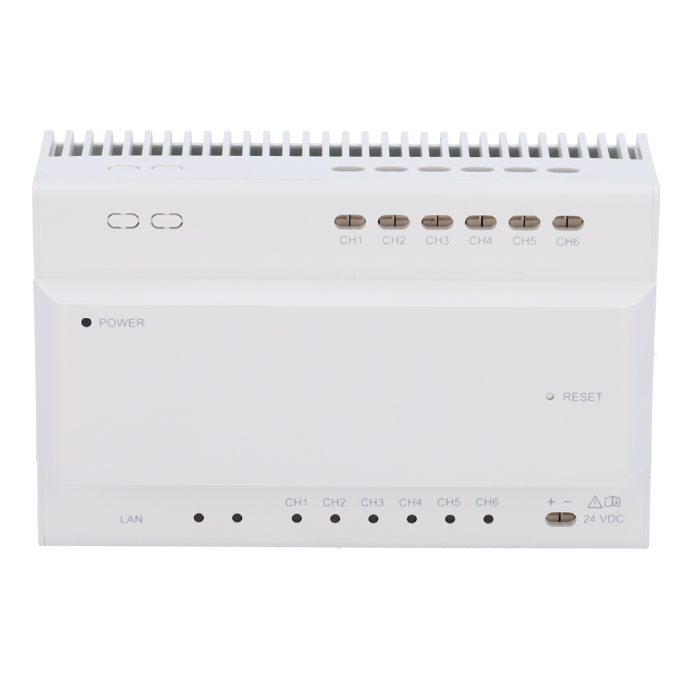 Building converter - 2 wire to IP - 6 groups of 2 wires - TCP/IP with RJ45 - Connect with SF-VIMOD-HUB-M2 - Surface or track mount