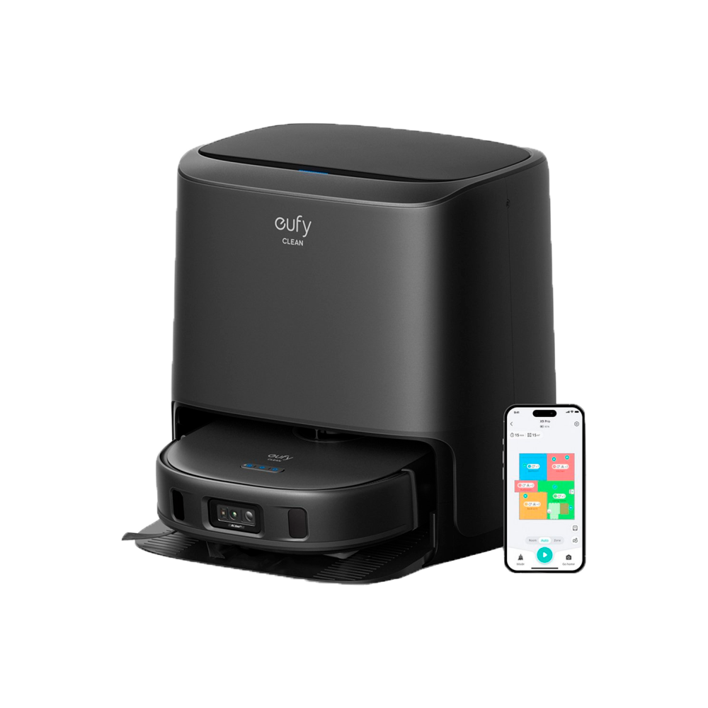 Robot Aspirador Eufy by Anker - Potencia máxima de 5500 Pa - Capacidad del depósito 410 ml Polvo - Limpieza a presión  / Navegación láser iPath - Mapas Varios Pisos  - Compatible con Amazon Alexa y asistente Google