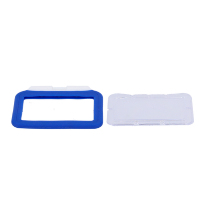 Tarjeta holder - Horizontal arrangement - Protective plastic sheets - Made of silicone - Blue color