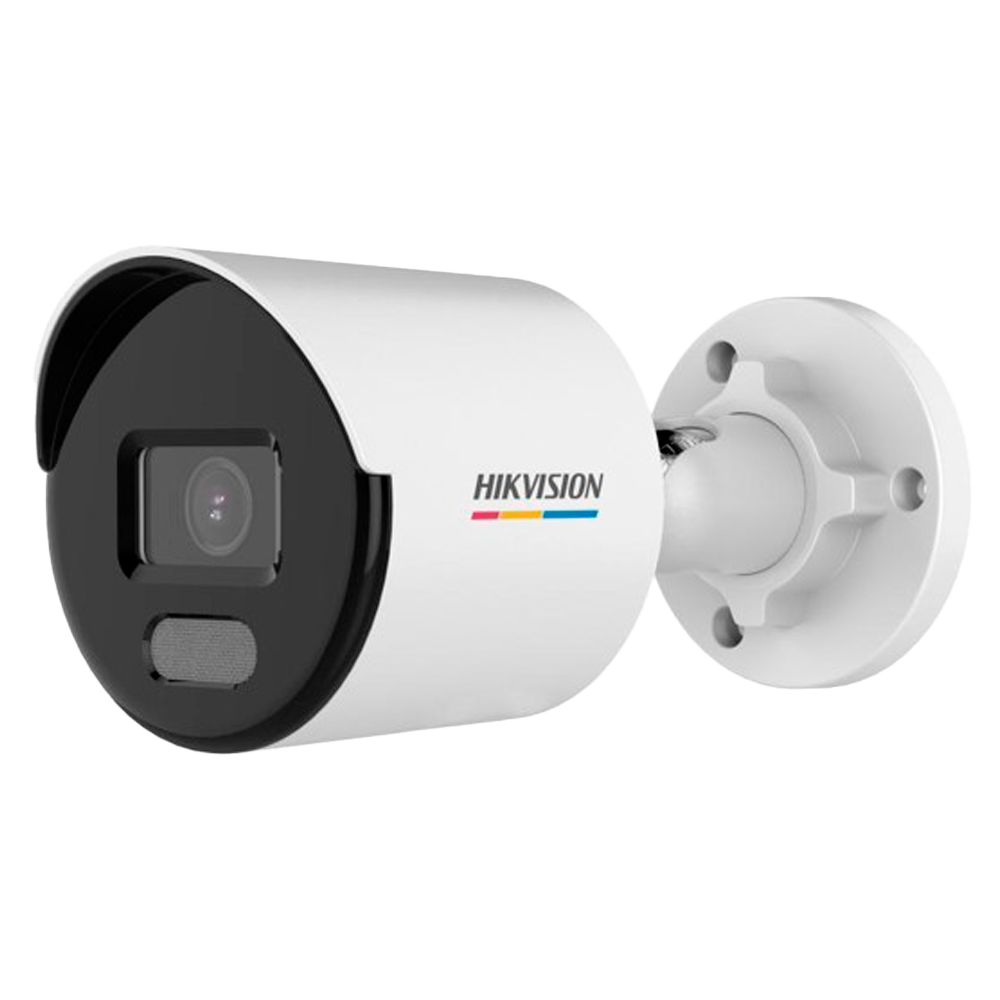 Hikvision - Telecamera Bullet IP gamma CORE - Risoluzione 4 Megapixel (2560x1440) - Ottica 4 mm | ColorVu | Microfono integrato - Luce bianca 30 m | PoE | MicroSD - Rilevamento del movimento 2.0 | IP67