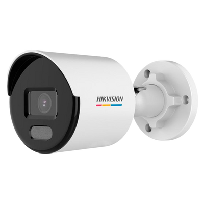 Hikvision - Telecamera Bullet IP gamma CORE - Risoluzione 4 Megapixel (2560x1440) - Ottica 4 mm | ColorVu | Microfono integrato - Luce bianca 30 m | PoE | MicroSD - Rilevamento del movimento 2.0 | IP67