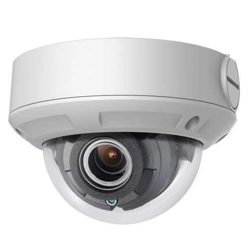 Telecamera Dome IP 4 Megapixel - 1/3" Progressive Scan CMOS - Compressione H.265+ / H.265 - Lente motorizzata 2.8~12 mm Autofocus - Matrix IR Portata 30 m - IP67/IK10 | WDR | Audio | Allarmi
