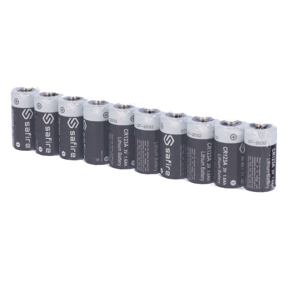 Safire - Pack batteria CR123A - 50 unità - Voltaggio 3.0 V - Litio - Capacità nominale 1600 mAh - Compatibile con i prodotti a catalogo - Innowatt