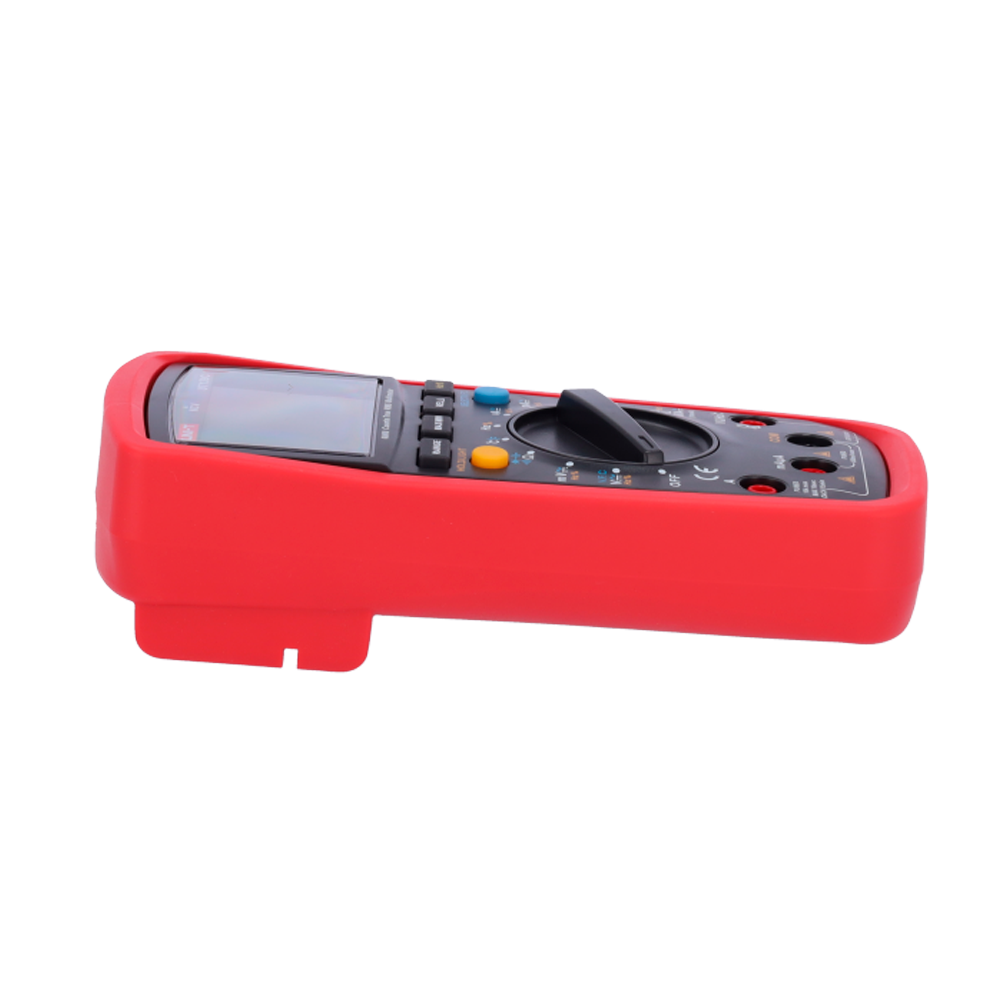 Multímetro digital CAT III - Pantalla LED hasta 6000 cuentas - Medición de voltaje DC y AC hasta 600V - Medición de intensidad DC y AC hasta 10A - Alta precisión AC con función True RMS - Medición de resistencia, capacitancia y frecuencia