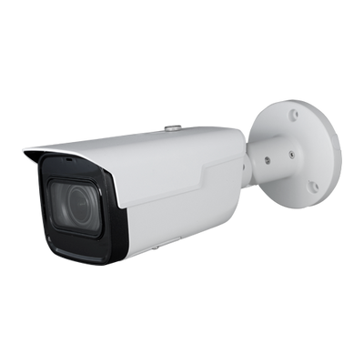IP camera 8Mpx PRO - 1/2.7” Progressive CMOS - Compression H.265+ / H.265 / H.264+ / H.264 - Varifocal motorized lens 2.7~13.5 mm | WDR - Audio and Alarms | IR LEDs range 60 m - Waterproof IP67