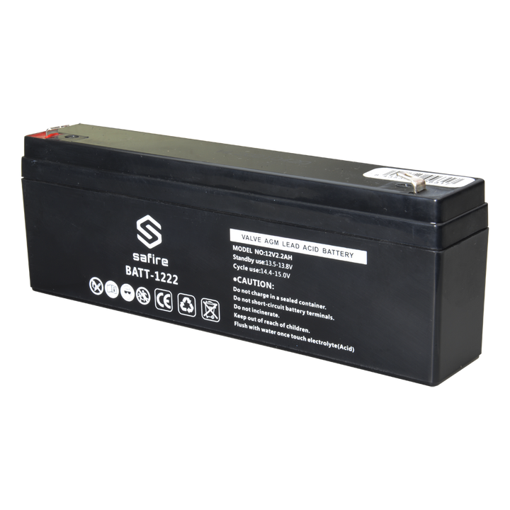 Batteria ricaricabile - Tecnologia piombo-acido AGM - Voltaggio 12 V - Capacità 2.3 Ah - 58 x 34 x 178 mm / 820 g - Per backup o uso diretto